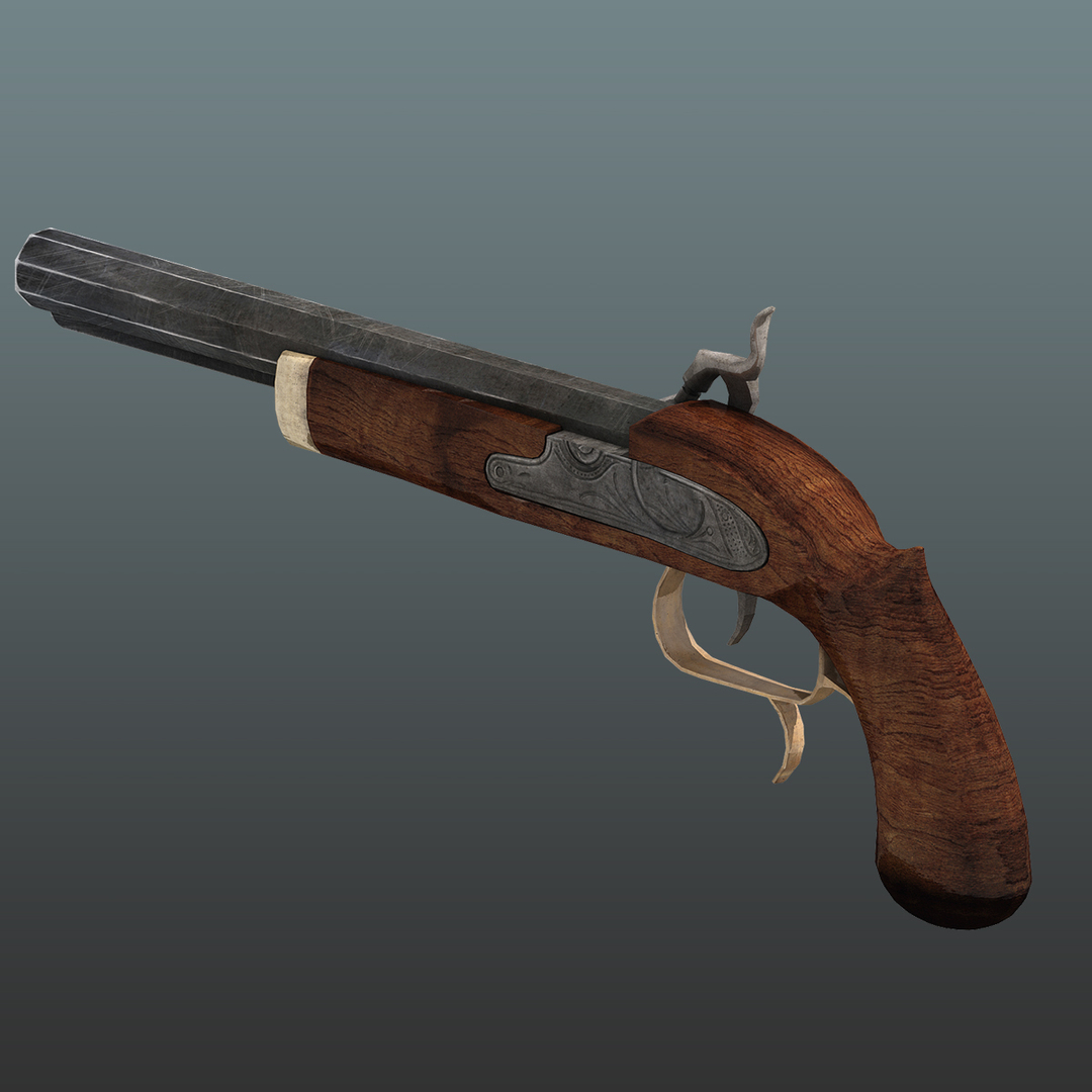 history pistol 3d max