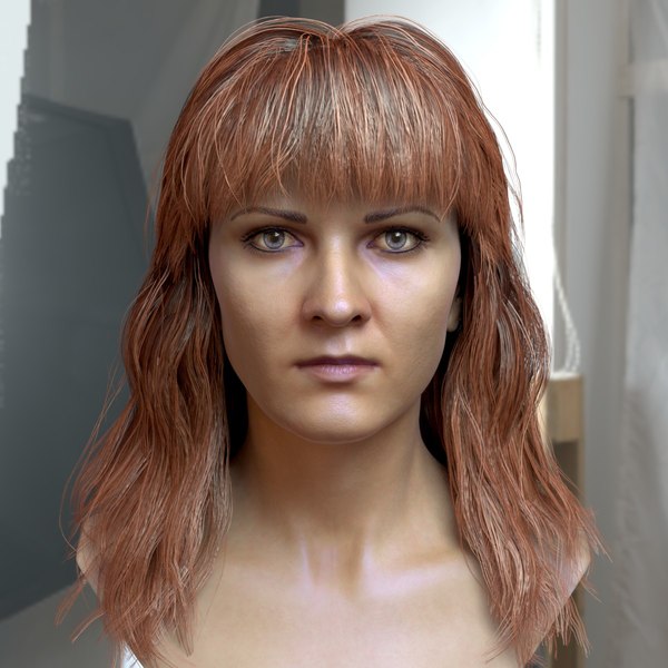 3D 3d model Woman head V3