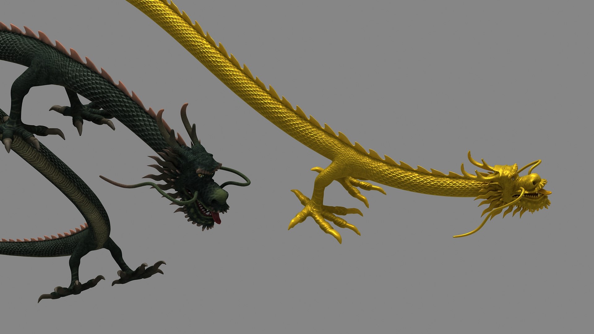 3d Model Chinese Dragon Animation