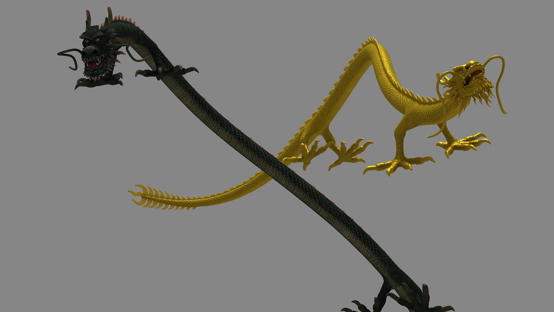 3d Model Chinese Dragon Animation