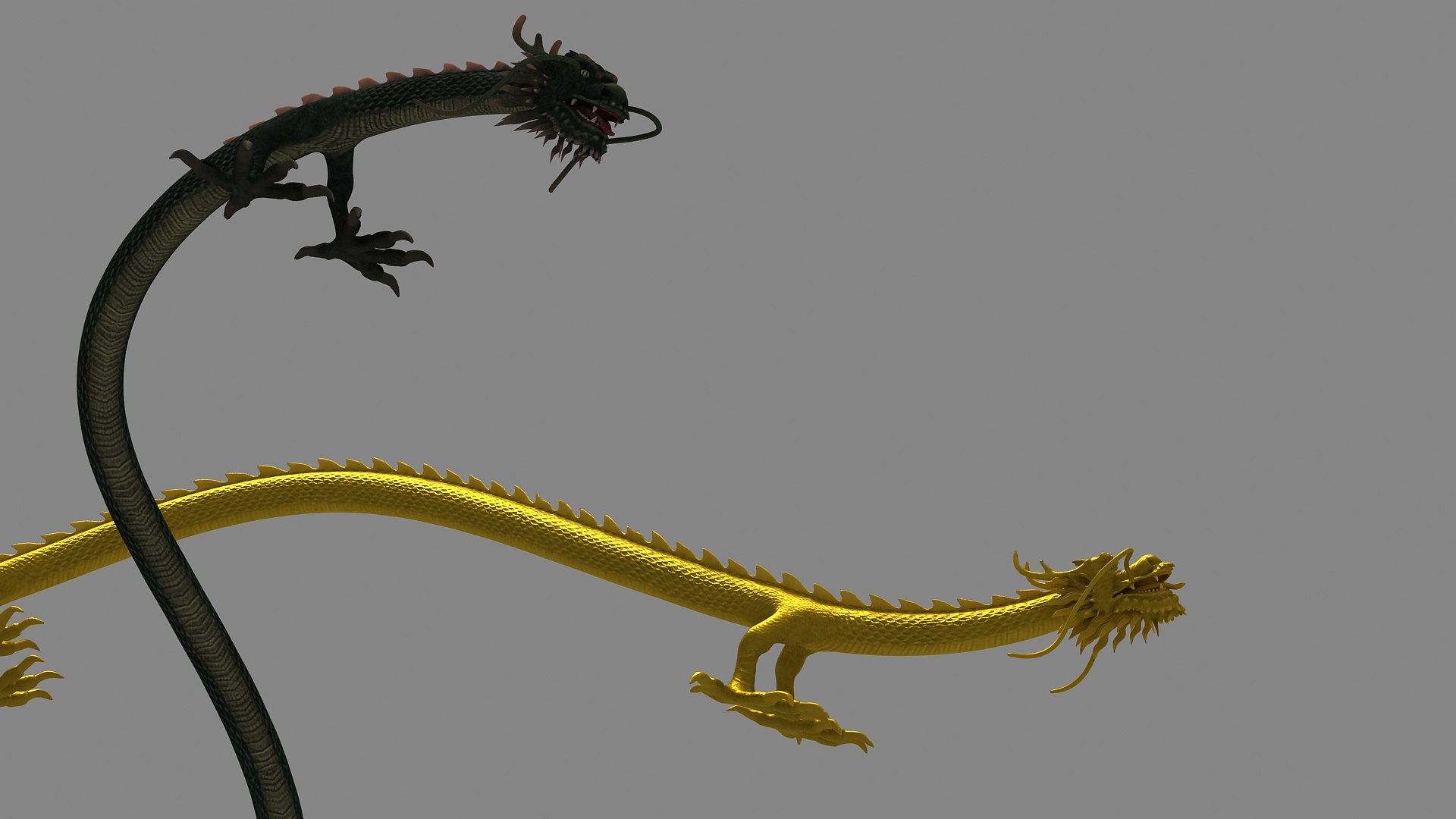3d Model Chinese Dragon Animation
