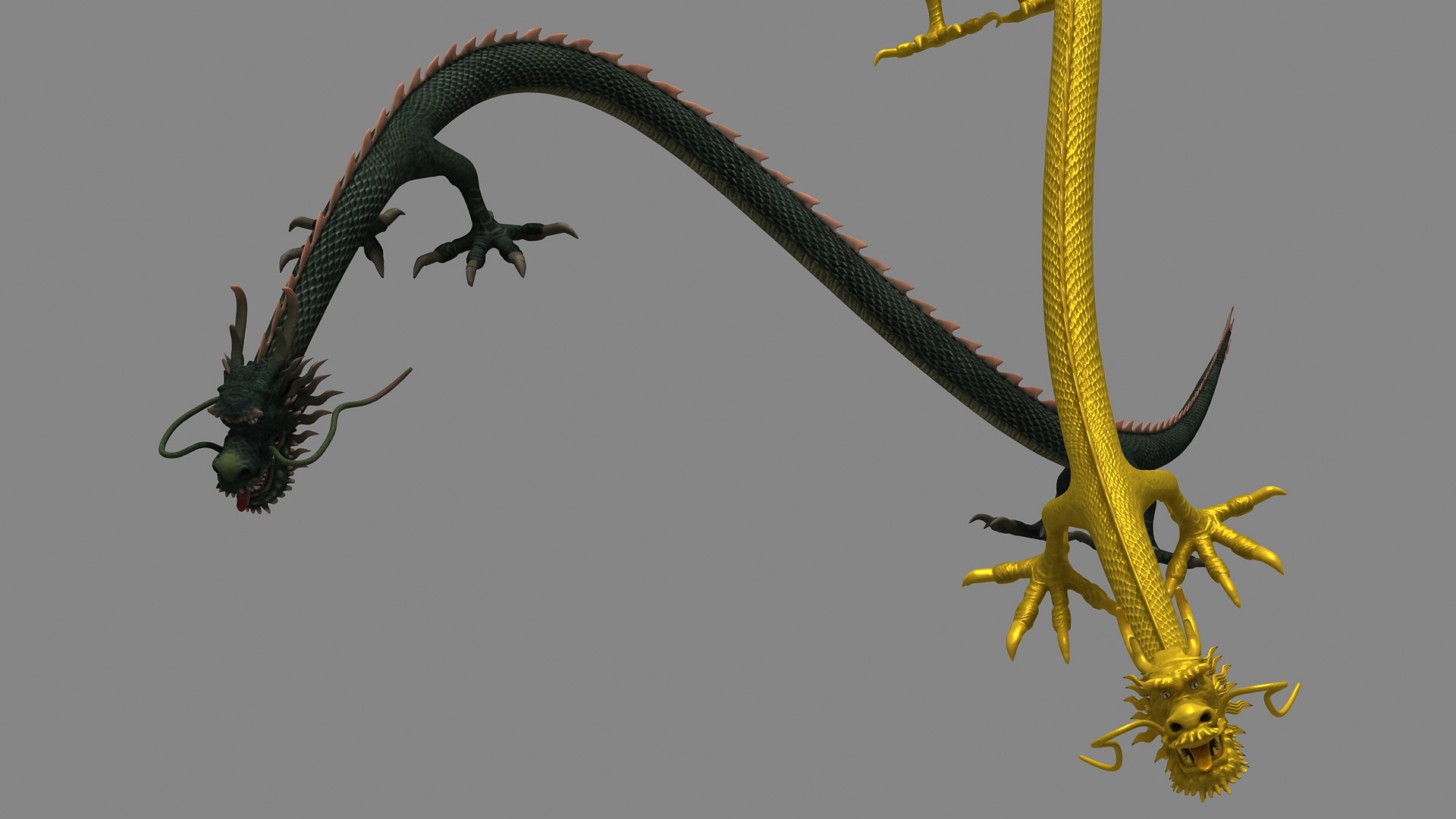 3d Model Chinese Dragon Animation