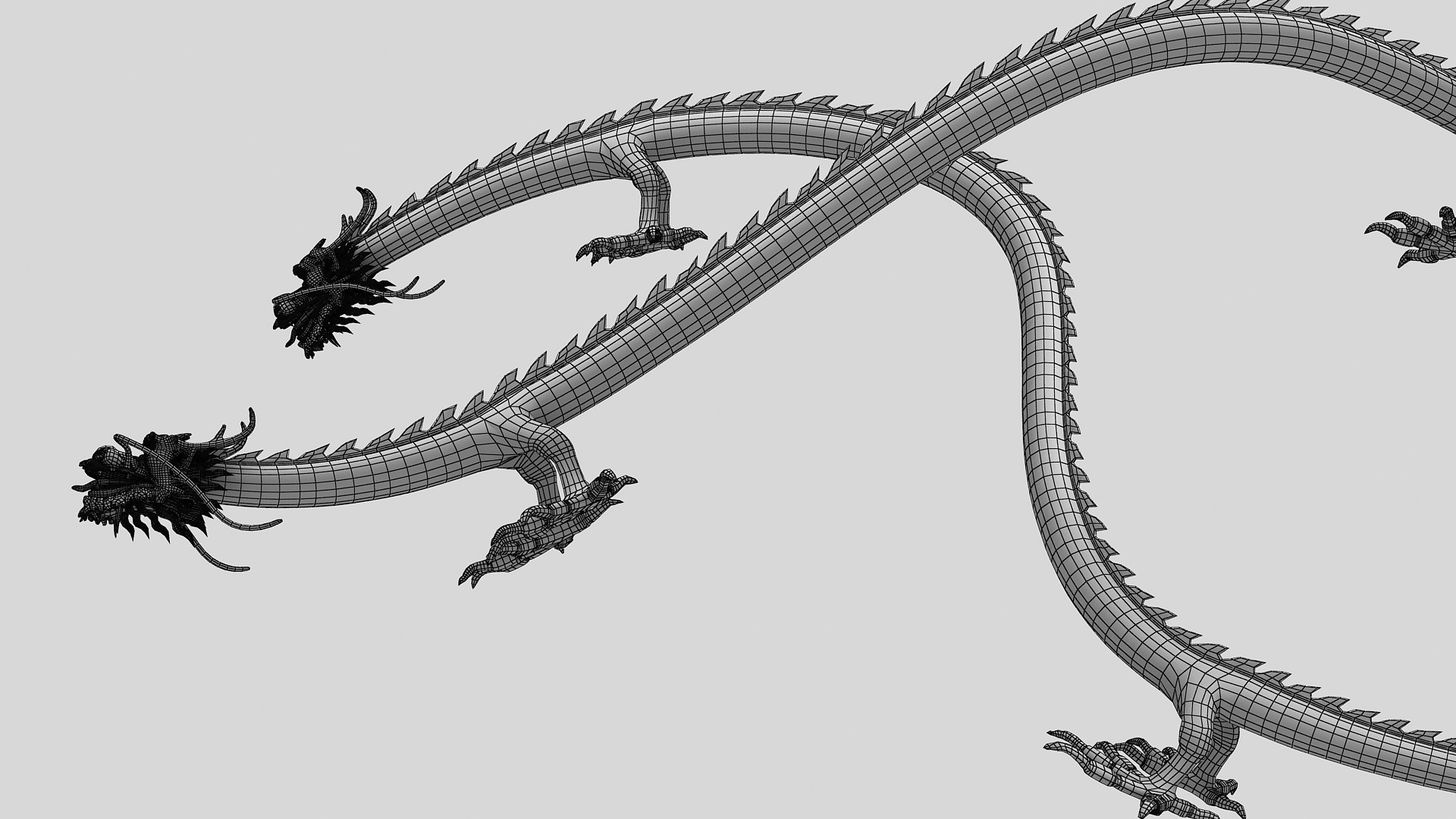 3d Model Chinese Dragon Animation
