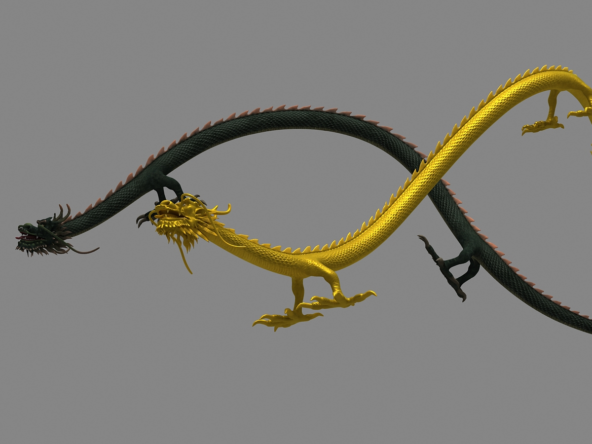 3d model chinese dragon animation