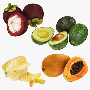 3D Tropical Fruits