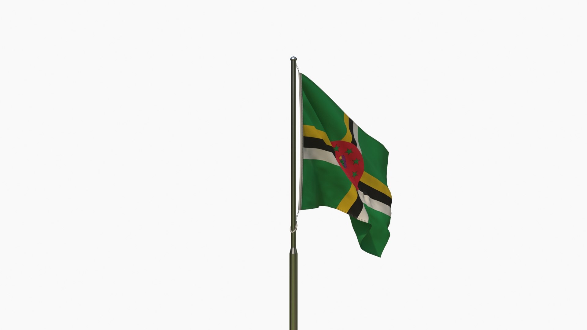 3D Animated Dominica Flag Model TurboSquid 1795741
