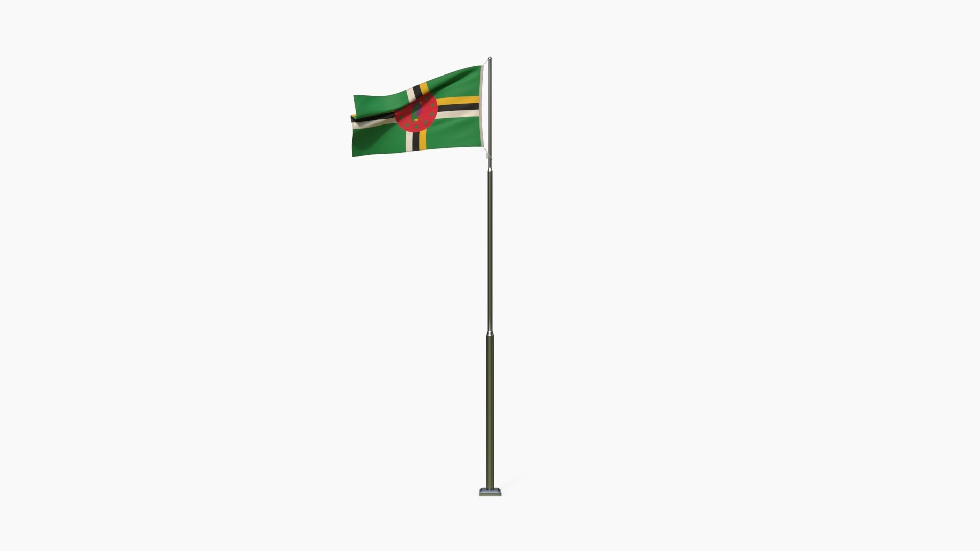 3D Animated Dominica Flag Model TurboSquid 1795741