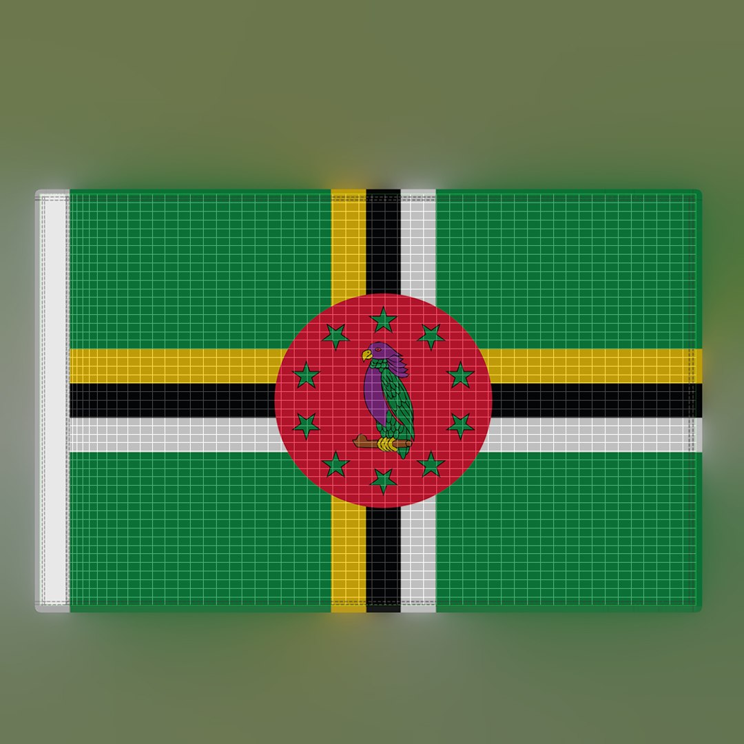 3D Animated Dominica Flag Model TurboSquid 1795741