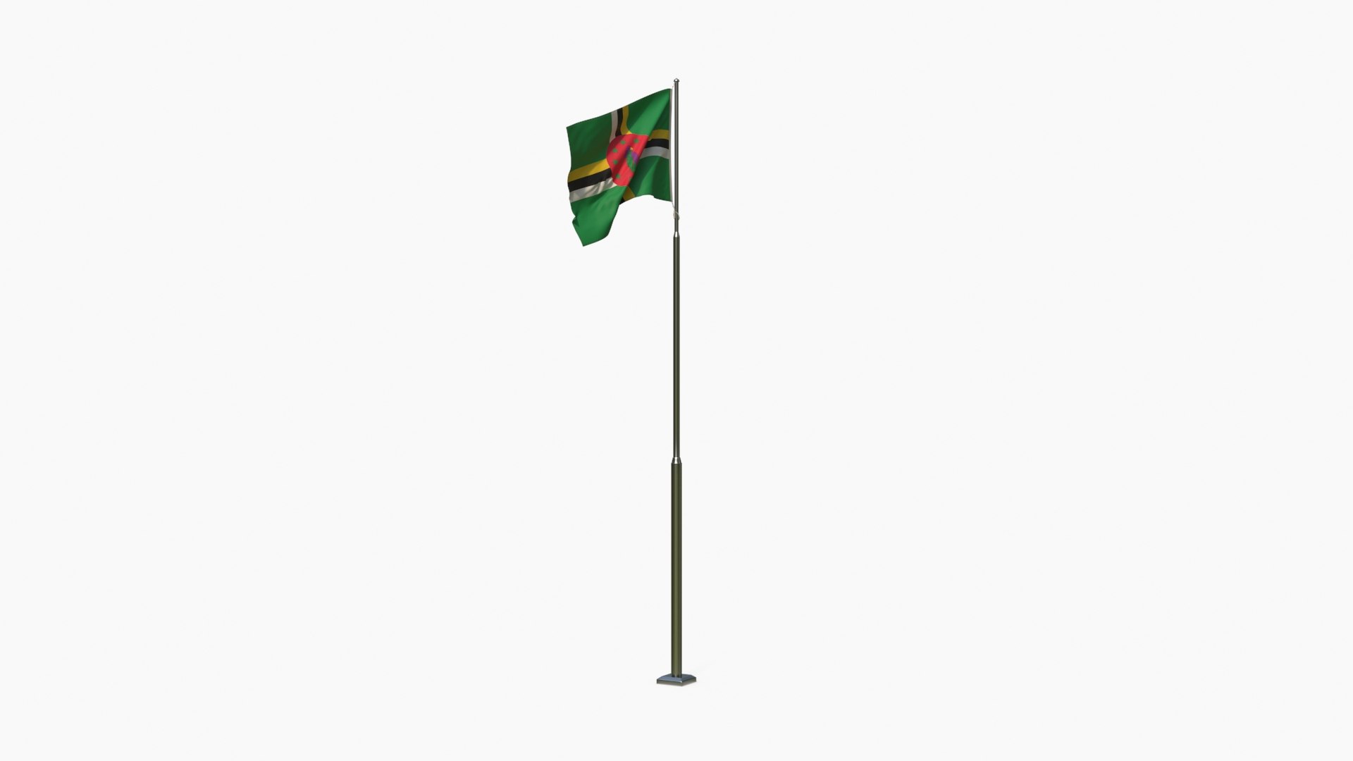 3D Animated Dominica Flag Model TurboSquid 1795741