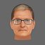 Tim Cook Head - Low poly head for game