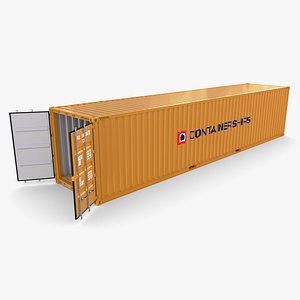 3D 40ft Shipping Container Containerships