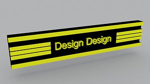 3D advertising signage 6 model