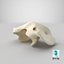Cavalo real Equus Ferus Caballus Atlas Vértebras Cervicais Osso 01