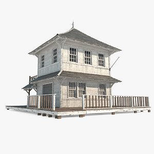 3D model 19th century architecture shops bars
