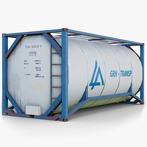 Tank Container GameReady LODs 3D
