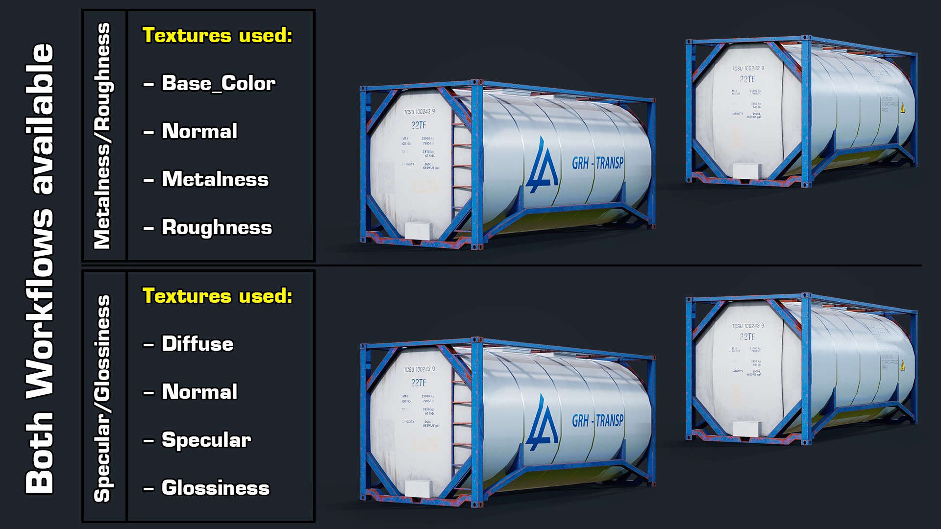 Tank Container GameReady LODs 3D - TurboSquid 1737966