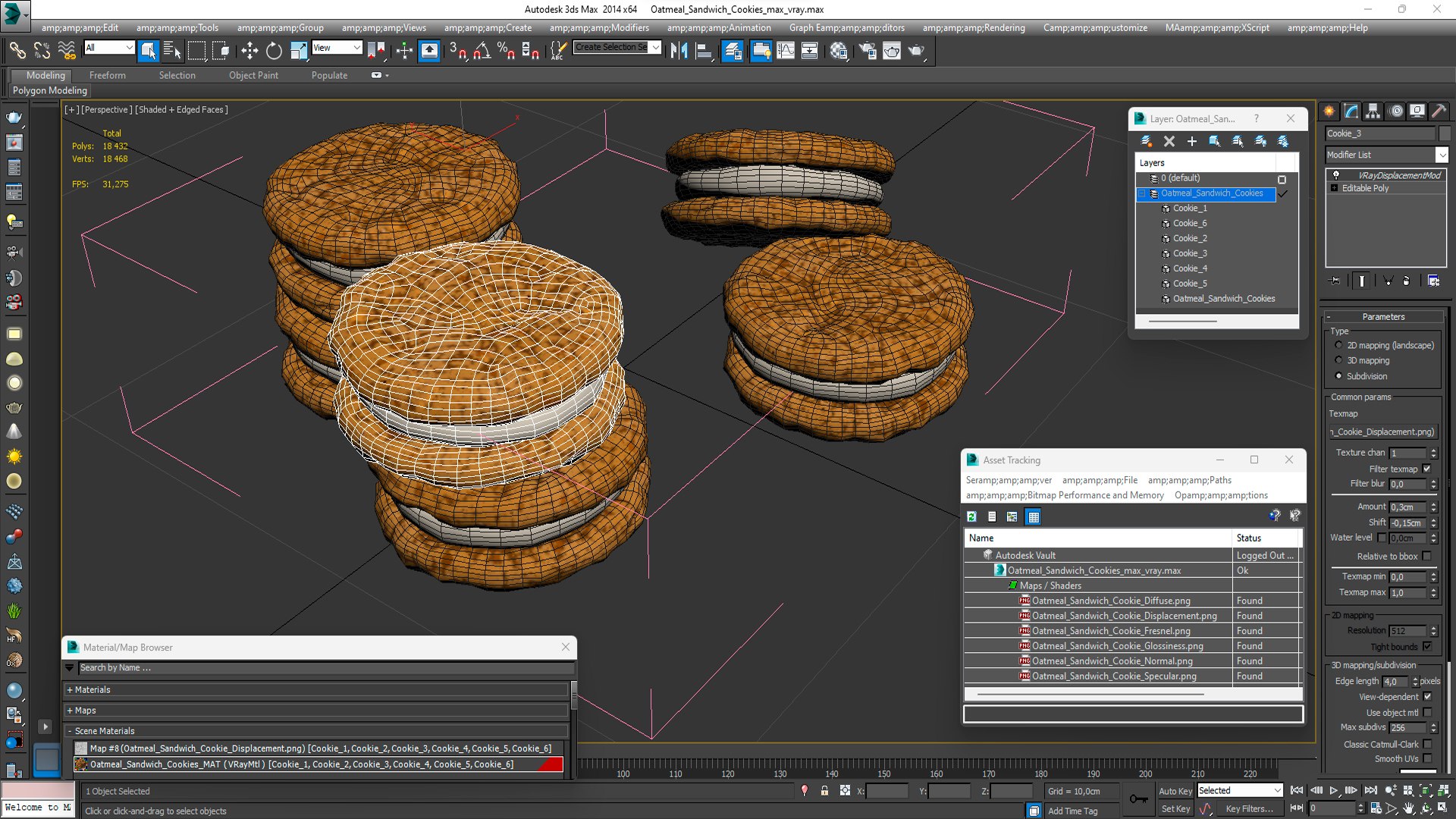 Oatmeal Sandwich Cookies 3D Model - TurboSquid 2168180