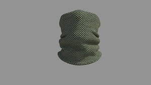 Scarf - High Neck Collar 3D model