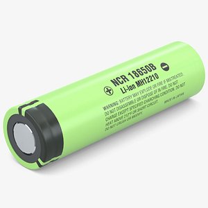 18650 battery 3D