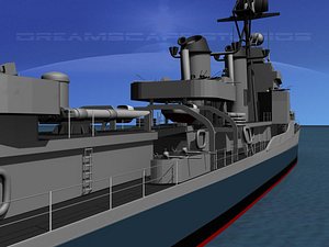 anti-aircraft gearing class destroyers 3d model