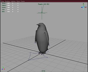penguin animate 3d model