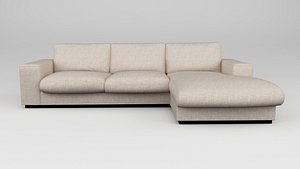 European  Modern Couch - Sepia
