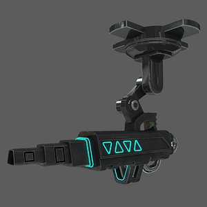sci fi turret 3D model