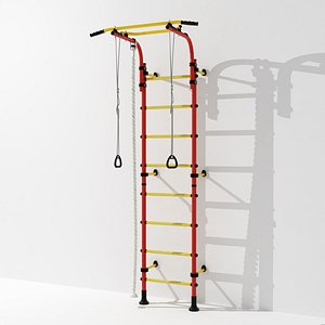 gym wall bars 3d model
