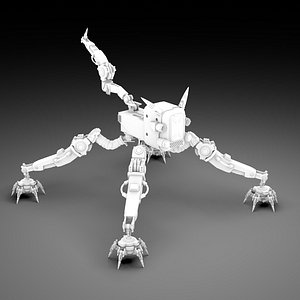 3D model Cyberpunk Robot Cat