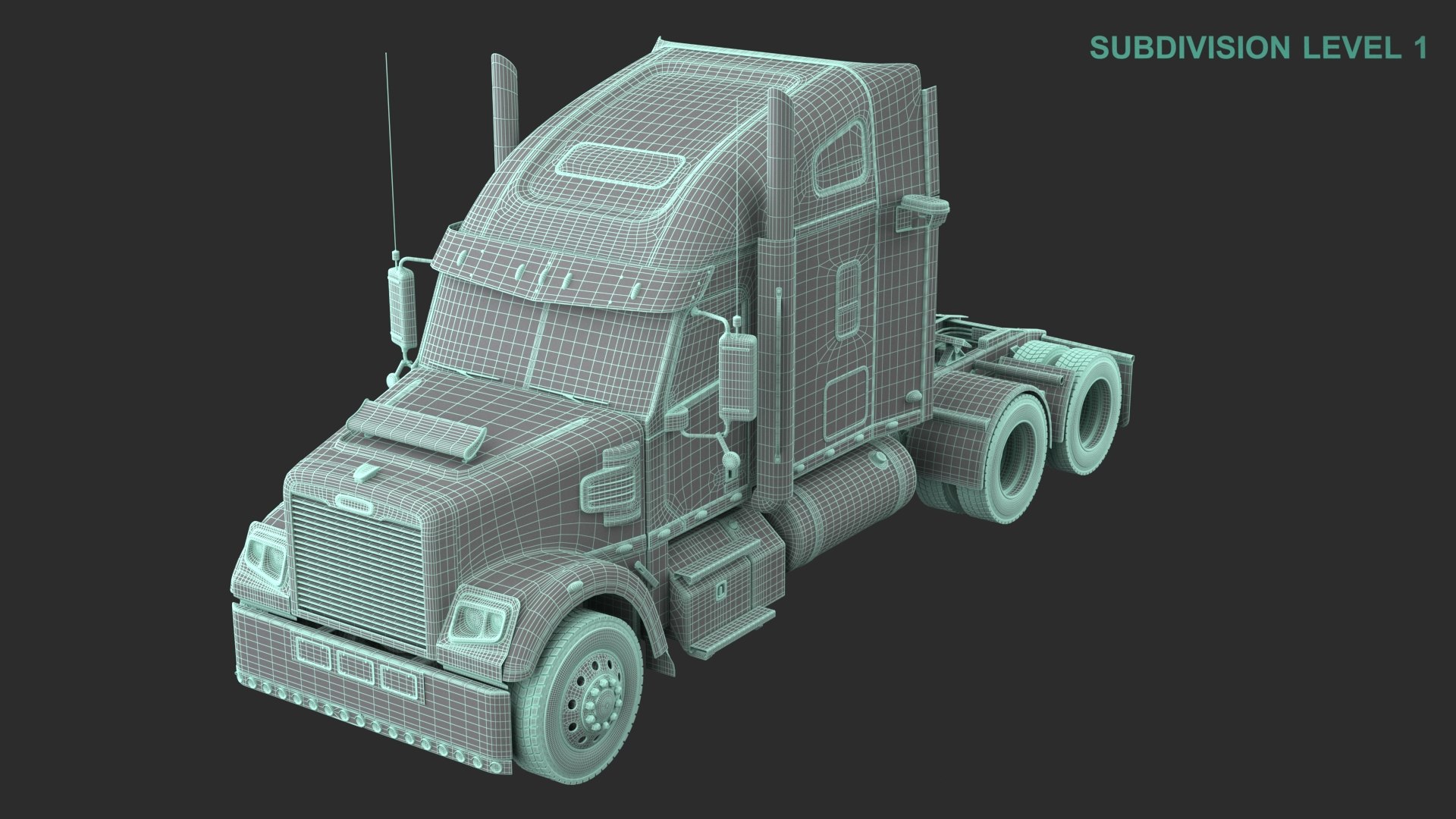 Freightliner Semi Truck 3D model https://p.turbosquid.com/ts-thumb/3p/DVTtqa/9m/wireframe0004/jpg/1681882001/1920x1080/fit_q87/2587aa99636d9189a7353dc71124b030ddc99da5/wireframe0004.jpg