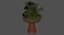Asian plant pot 3D