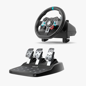 3D Logitech Driving Game Devices Collection