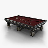 James Pool Table - Black and Gold Billiard Table with Balls