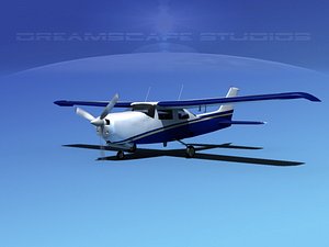 cockpit cessna 210 centurion obj