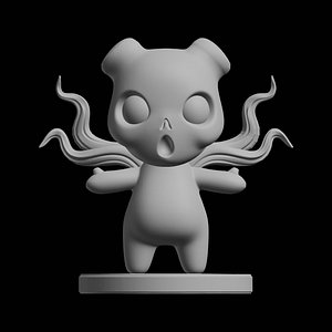 3D Chibi Tentacle Monster 3D Print Model Tabletop Miniature
