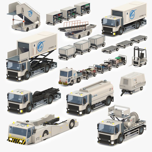 Camion Carburante Aeroportuali In Scala 1:400 – 3 Pezzi Stampati In 3D, Dettagliati, Nuovi