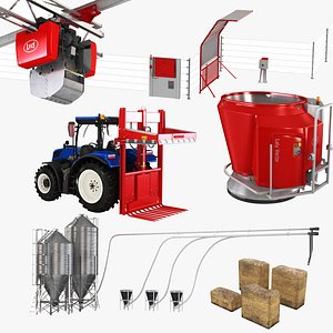 3D Automatic Feeding System Element Collection model