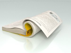 3D model open book soft