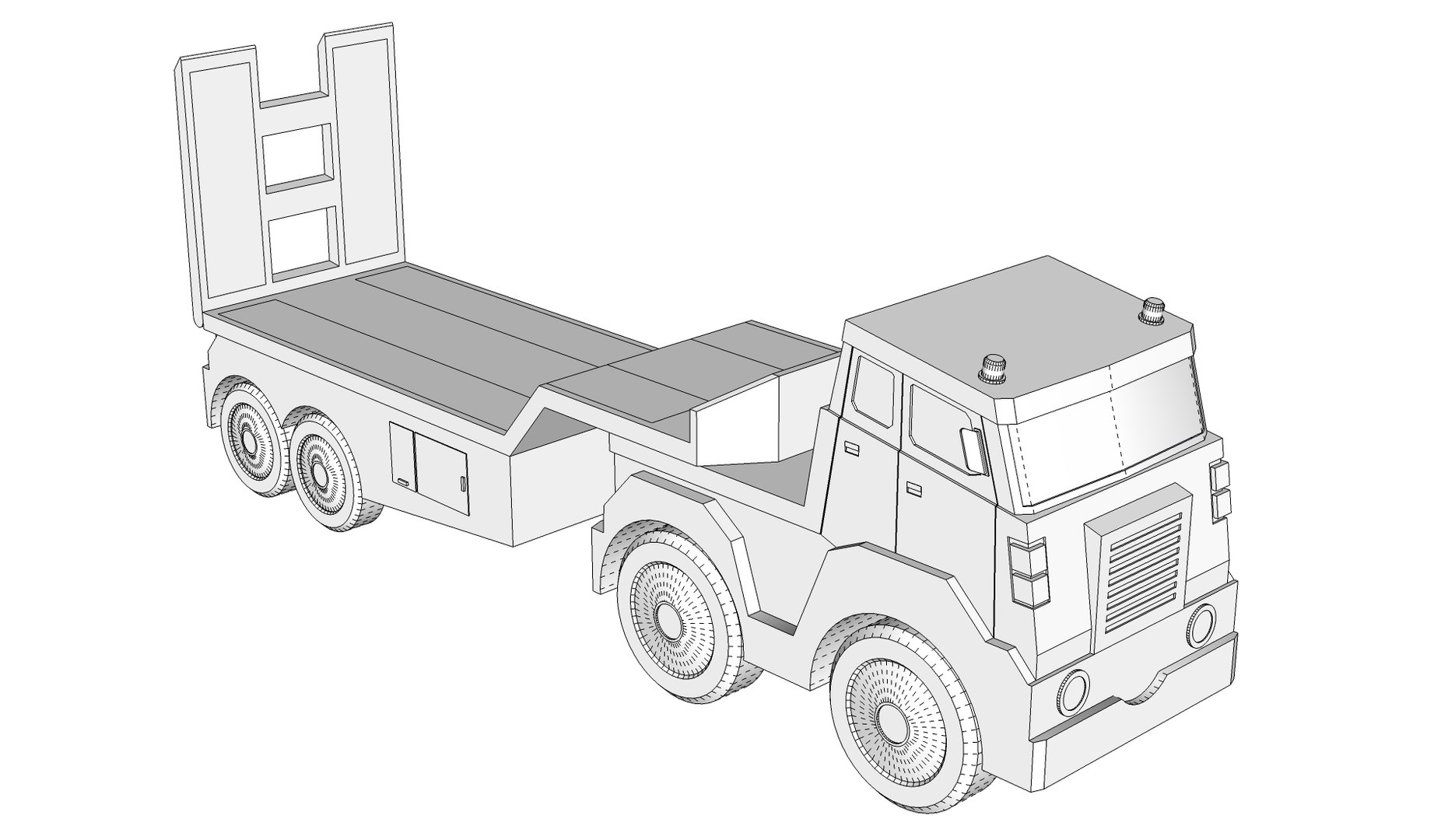 Toy trailer flatbed 3D model TurboSquid 1392822