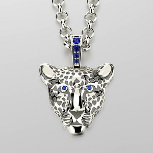 3D Jewelry Gold Light Leopard Pendant 0076 V1-1 3dm Stl Fbx