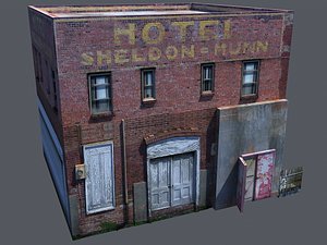 3d derelict small model