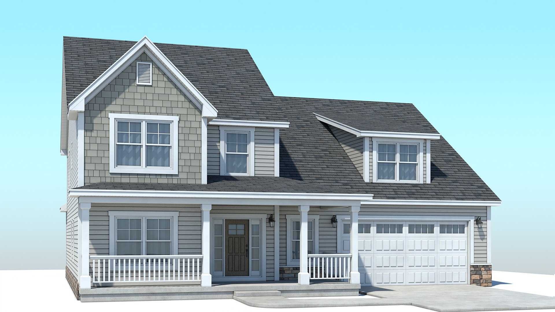 3D classic american house - TurboSquid 1460905