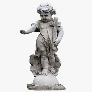 3D Cemetery Child Statue