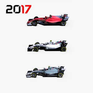 3D model formula 2017 cars 1