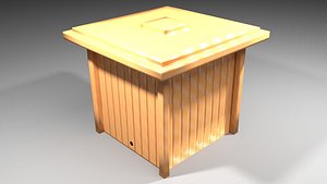 3D Wooden Water Tank 4