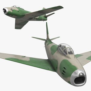 Camouflage Jet Fighter Aircraft Green Tan Flight Pose Simplified