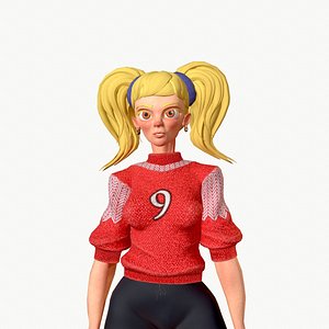 3D Basket girl model