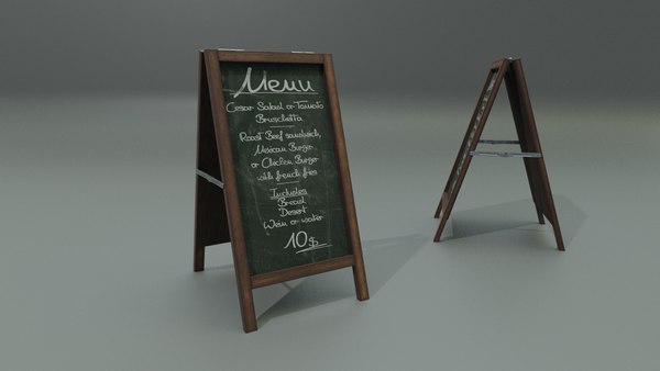 3D Menu board for restaurant and coffee shop model - TurboSquid 1724502