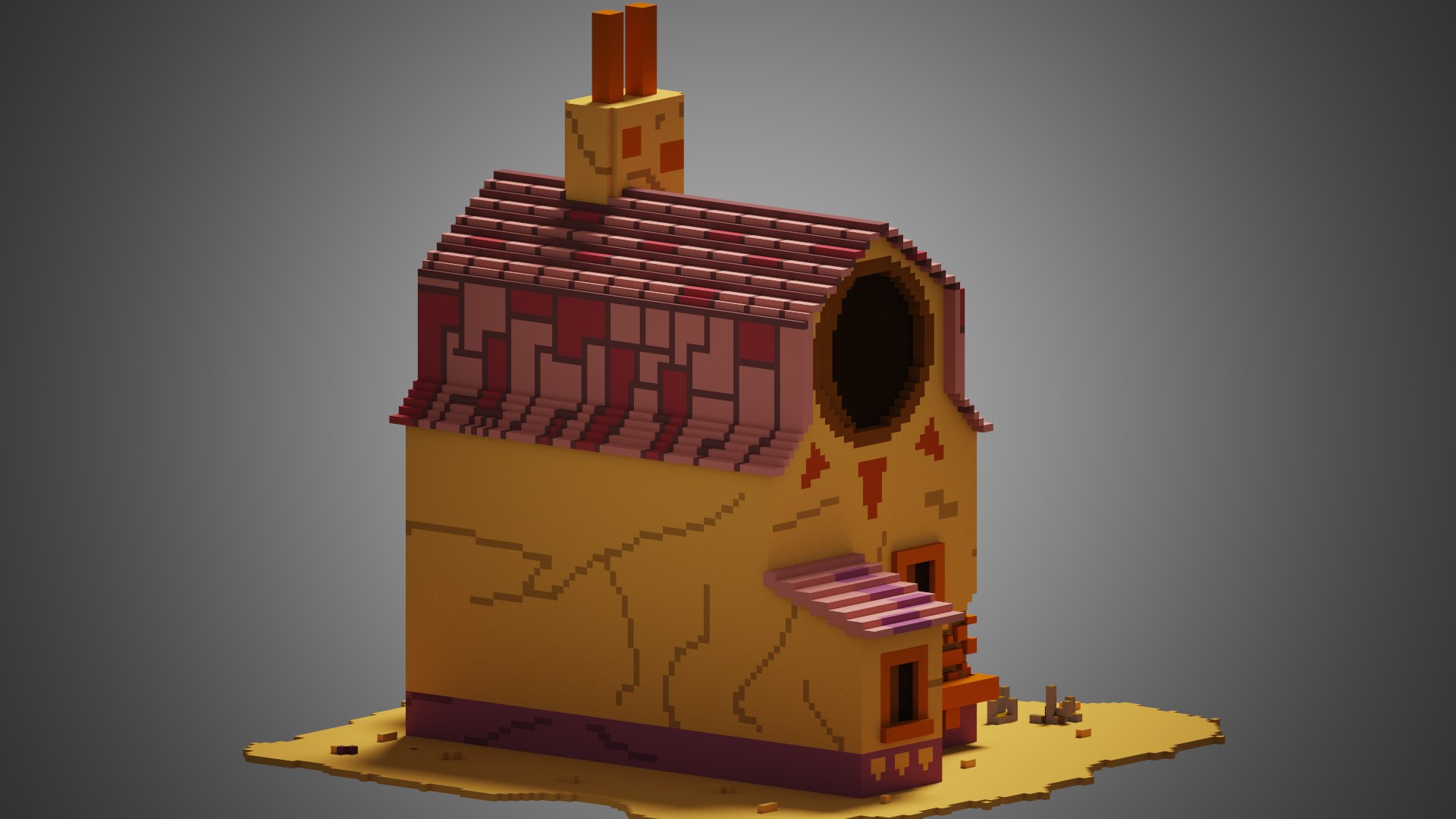 3D desert house voxel - TurboSquid 1870185