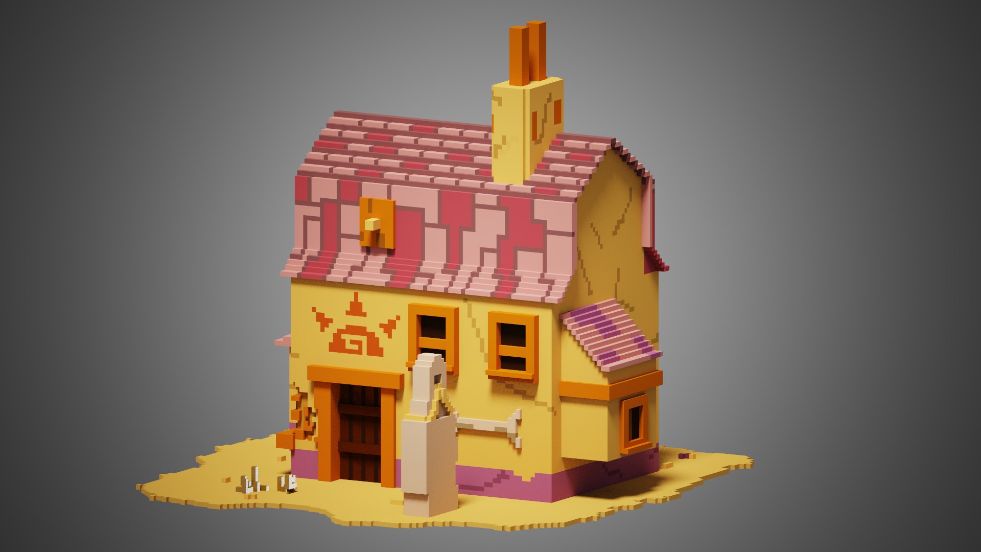 3D desert house voxel - TurboSquid 1870185
